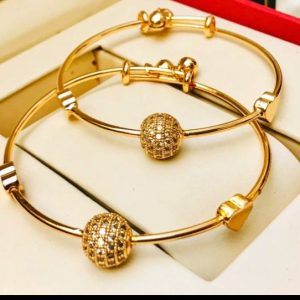 New Light Wait Colour Granty Adjustable Size Braclet Bangles For Women 2 Pices