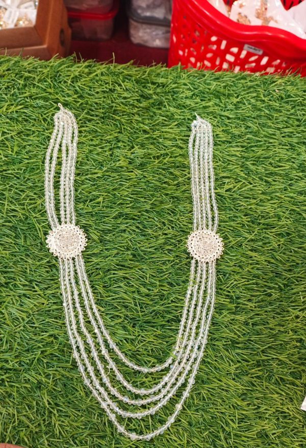 5 Layers Mala with Dublle Side brooch in latest Unique design In 5 Different Color