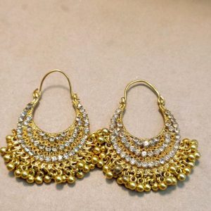 Jwellmart Afghani Bohemian Tribal Style Oxidized Hoop Earrings for Women