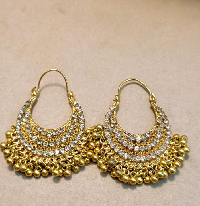 Jwellmart Afghani Bohemian Tribal Style Oxidized Hoop Earrings for Women