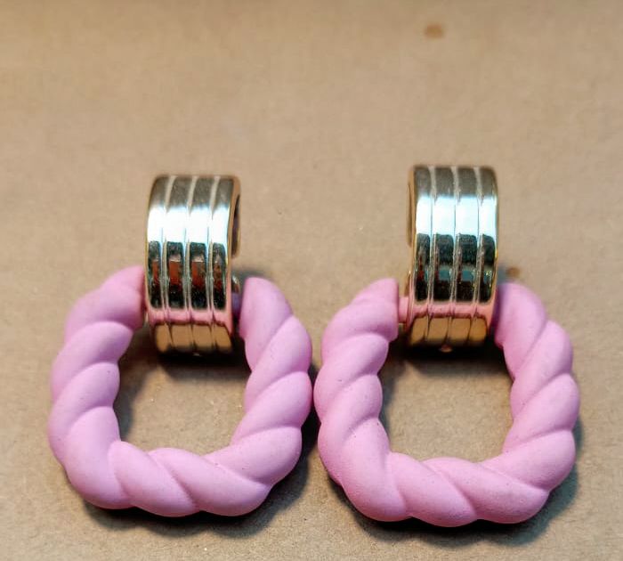 New Unique Geometry Earring Yellow + Pista + Pink + Red Matte Square Earrings