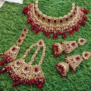 New Embellished mehroon Bridal collor Sets