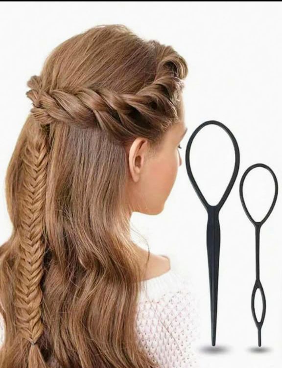 Back combing 6pcs/set Hairstyle Braiding Tools Pull-through Hair Dispenser Disk Braid Styling Hairpins Hair Clips Hairstyle - Image 6