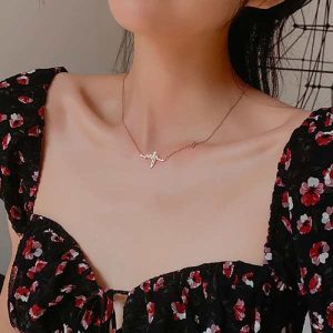Exquisite Emerald Lifeline Pulse Pendant Heartbeat-Fine Dainty High Quality Gold Plated Chain For Girls