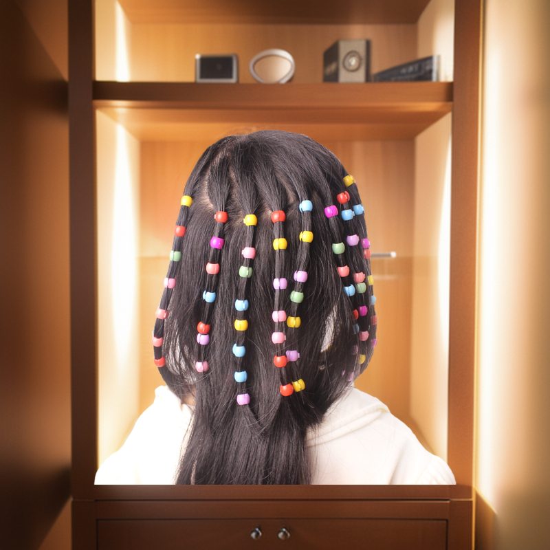 2025 New Lovely Beads Hairpin For Girls Candy Colors Plastic Mini Hair Clips Barrette Headwear Hair Accessories