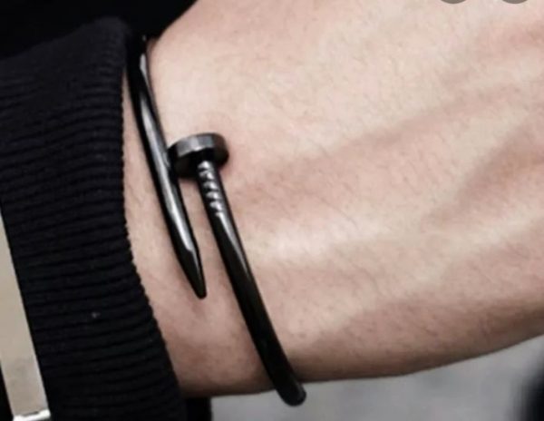 Stainless Steel Armlet Nail shaped-Cuff Bangle Bracelet For Men's/ Women's High Qualtiy polish - Image 2