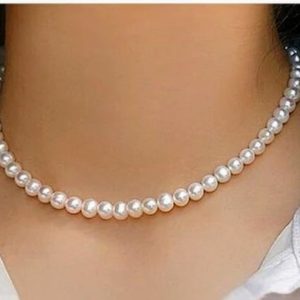 Off White Big size Pearl Mala For Girls And Women