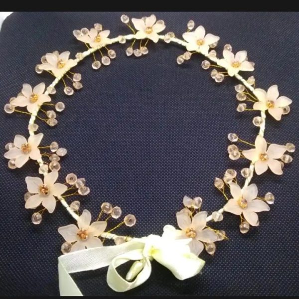 1 pc Flower Crystal Hair Band Headbands for Women girls Handmade wadding hair accessories Color Available