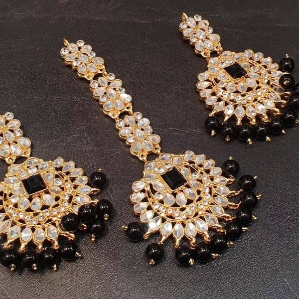 New Indain Style Arshi Kundan Tikka & Earrings In Differnt color