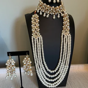kundan Style with Mala Elevate Your look By Wearing these Extra Ordinary Beautiful Bridal Malla Moti Or Tika set