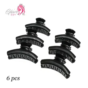 Pack of 12 Black Hair Catcher Jaw Clips for Women & Girls - Premium Quality, Strong Grip